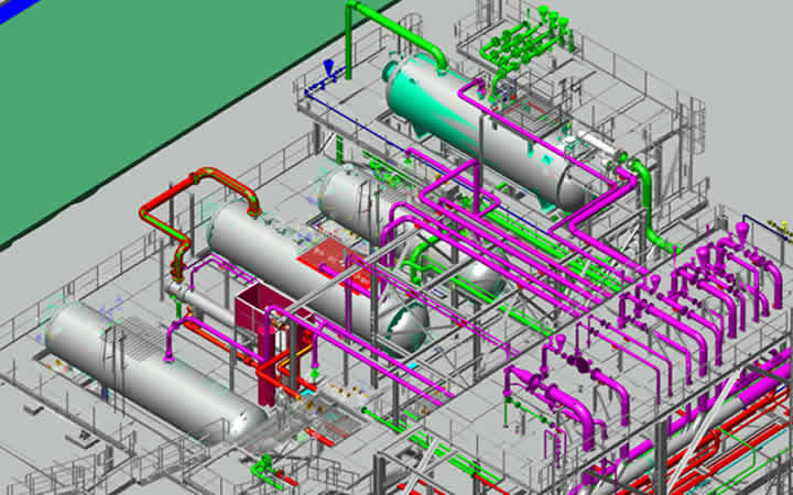 Slide from 3D PDMS Model - Fire water system tank and Pumps